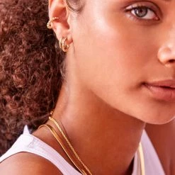 Estella Bartlett Double Hoop Illusion Pave Earrings Best Sellers