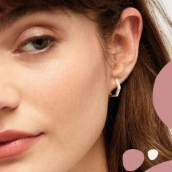 Estella Bartlett Sale Hexagon Huggie Earrings