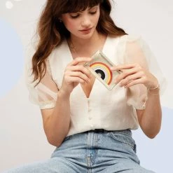 Estella Bartlett Rainbow Applique Card Purse Rainbow Edit