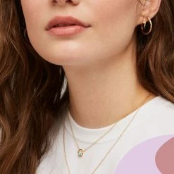 Estella Bartlett Jewellery Pave Set Large Hoop Earrings