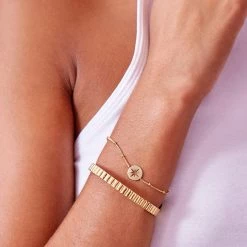 Estella Bartlett Textured Open Cuff Bangle Jewellery