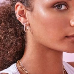 Estella Bartlett Double Ear Cuff With Open CZ Detail Jewellery