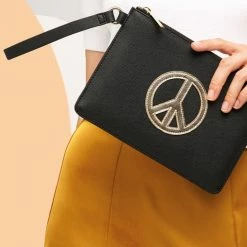Estella Bartlett Sale Peace Applique Medium Pouch