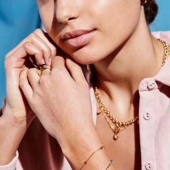 Estella Bartlett Double Chain Rainbow Enamel Beaded Bracelet Best Sellers