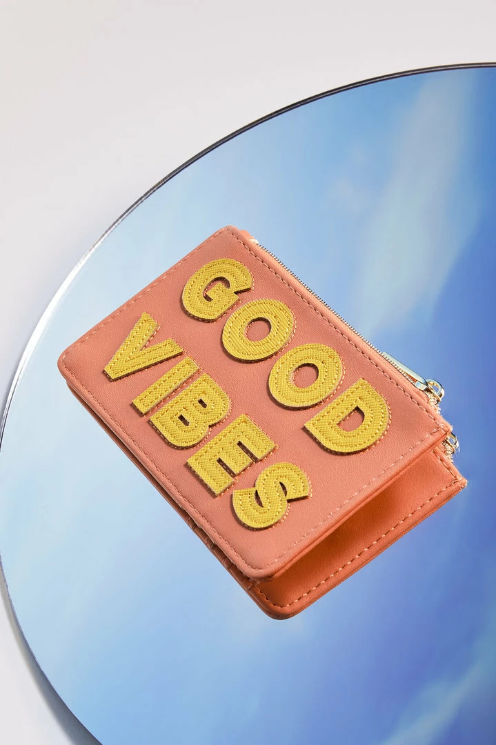 Estella Bartlett Good Vibes Applique Card Purse 3 Estella Bartlett Good Vibes Applique Card Purse