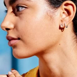 Estella Bartlett Pave Set Organic Circle Stud Earrings