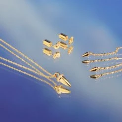 Estella Bartlett Pave Set CZ Horn Pendant Necklace