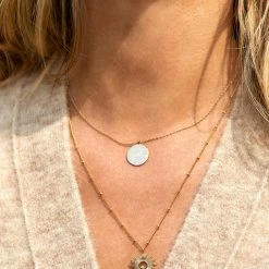 Estella Bartlett Hammered Disc Pendant