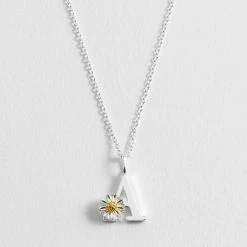 Estella Bartlett Wildflower Initial Pendant