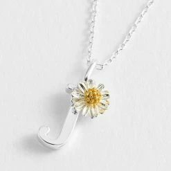 Estella Bartlett Wildflower Initial Pendant New In