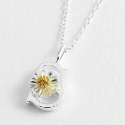 Estella Bartlett Wildflower Initial Pendant