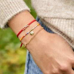 Estella Bartlett Love Slider Bead Friendship Bracelet