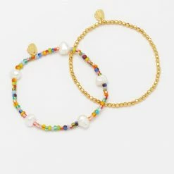 Estella Bartlett Rainbow Pearl Bracelet Set