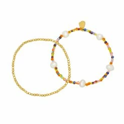 Estella Bartlett Rainbow Pearl Bracelet Set