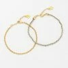 Estella Bartlett Woven Chain Bracelet Set