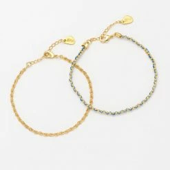 Estella Bartlett Woven Chain Bracelet Set