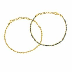 Estella Bartlett Woven Chain Bracelet Set
