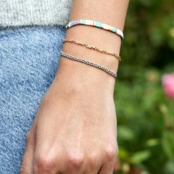 Estella Bartlett Woven Chain Bracelet Set