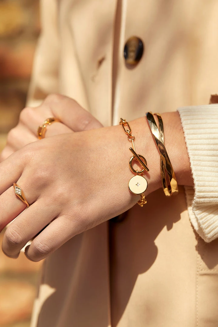 Estella Bartlett Star Coin T-Bar Bracelet 2 Estella Bartlett Star Coin T-Bar Bracelet