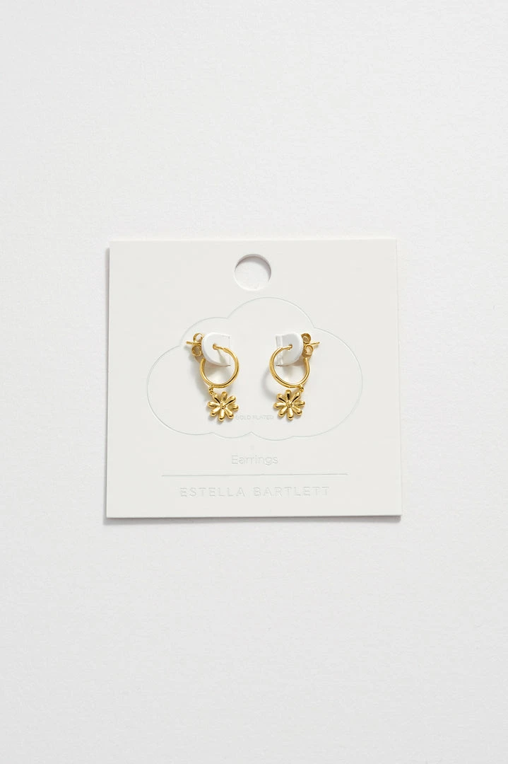 Estella Bartlett Minimal Daisy Drop Earrings 3 Estella Bartlett Minimal Daisy Drop Earrings