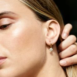 Estella Bartlett Pave Cushion Drop Earrings New In