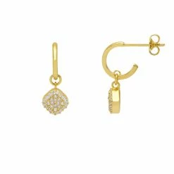 Estella Bartlett Pave Cushion Drop Earrings New In 9 Estella Bartlett Pave Cushion Drop Earrings New In
