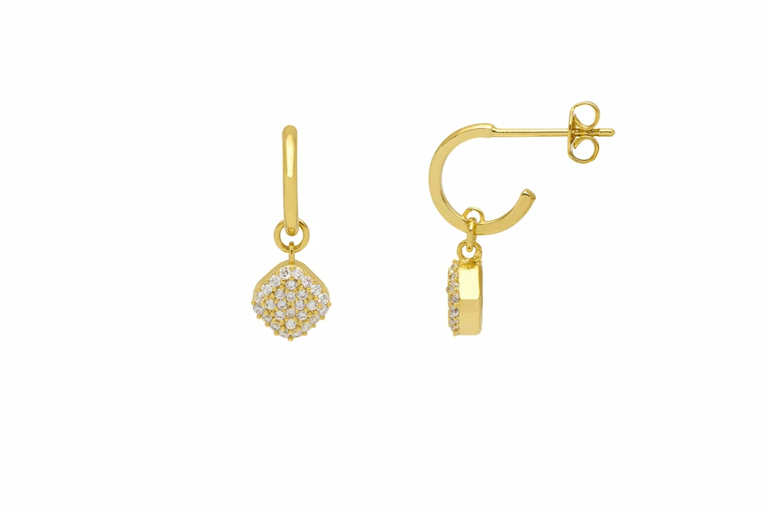 Estella Bartlett Pave Cushion Drop Earrings New In 5 Estella Bartlett Pave Cushion Drop Earrings New In