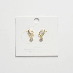 Estella Bartlett Pave Cushion Drop Earrings New In 7 Estella Bartlett Pave Cushion Drop Earrings New In