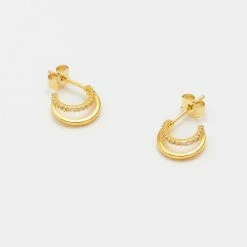 Estella Bartlett Pave Curl Hoops New In