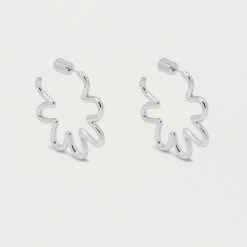 Estella Bartlett Squiggle Flower Hoops