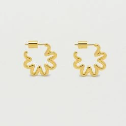 Estella Bartlett Mini Squiggle Flower Hoops Jewellery