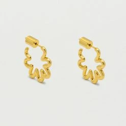 Estella Bartlett Mini Squiggle Flower Hoops Jewellery