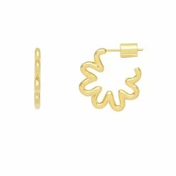 Estella Bartlett Mini Squiggle Flower Hoops Jewellery