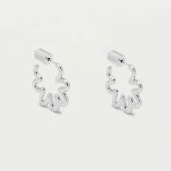 Estella Bartlett Mini Squiggle Flower Hoops New In