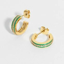 Estella Bartlett New In Enamel CZ Hoops