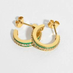 Estella Bartlett New In Enamel CZ Hoops