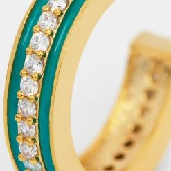 Estella Bartlett New In Enamel CZ Hoops