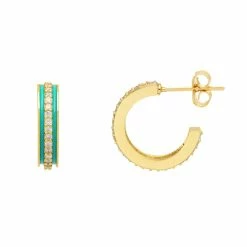 Estella Bartlett New In Enamel CZ Hoops