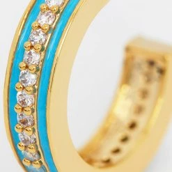 Estella Bartlett Enamel CZ Hoops New In