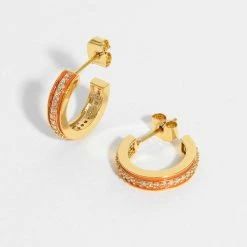 Estella Bartlett New In Enamel CZ Hoops
