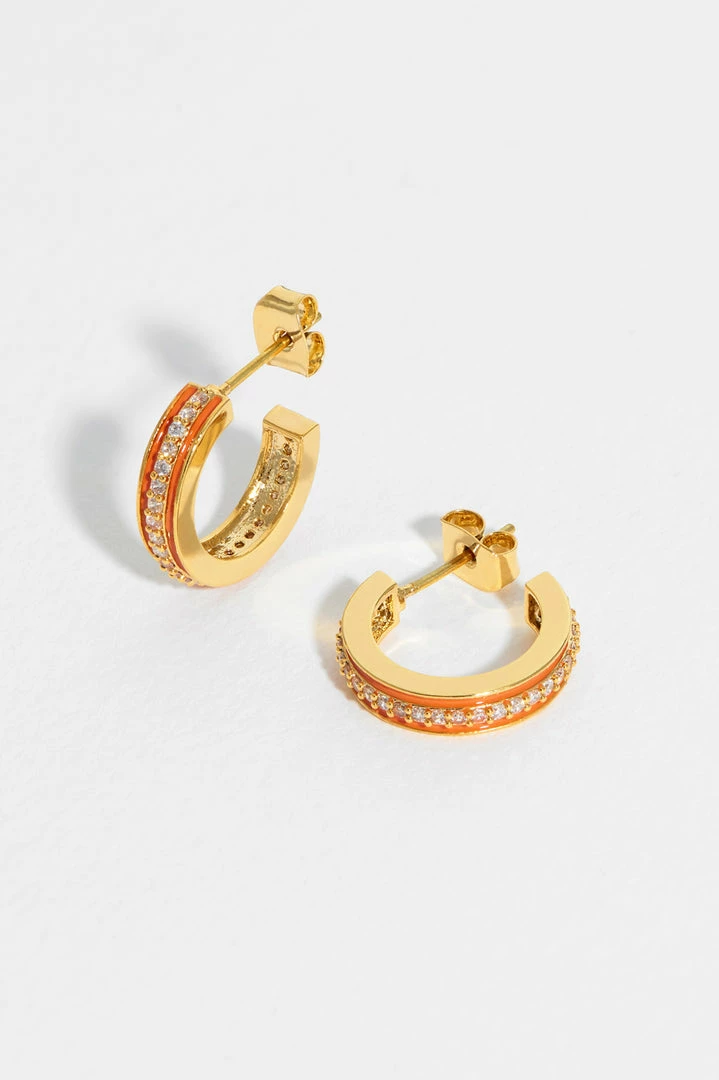 Estella Bartlett New In Enamel CZ Hoops 1 Estella Bartlett New In Enamel CZ Hoops