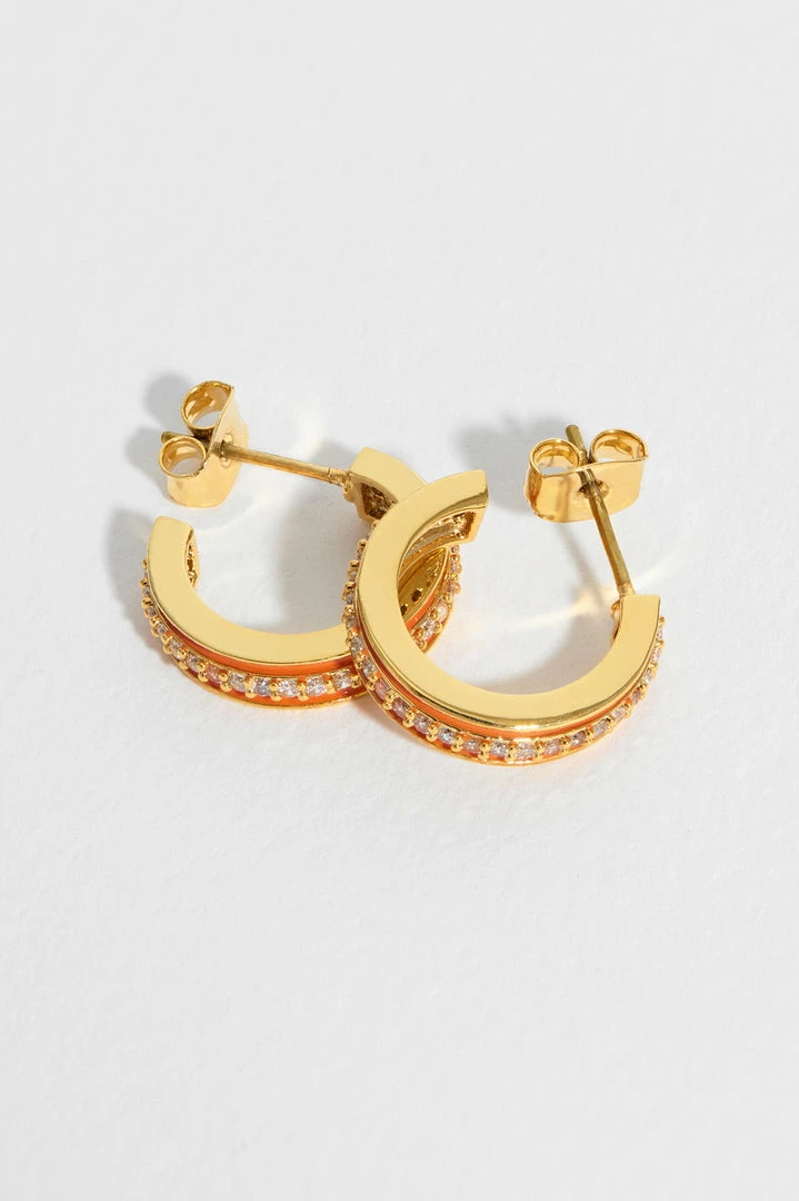 Estella Bartlett New In Enamel CZ Hoops 3 Estella Bartlett New In Enamel CZ Hoops