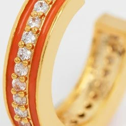 Estella Bartlett New In Enamel CZ Hoops 9 Estella Bartlett New In Enamel CZ Hoops