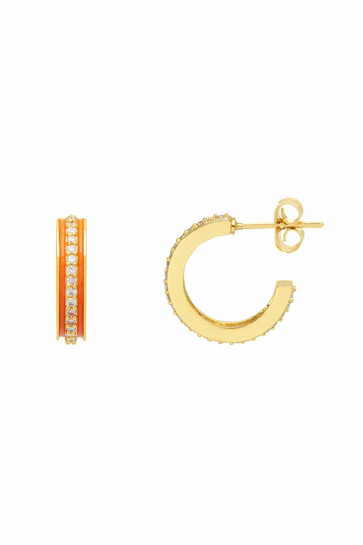 Estella Bartlett New In Enamel CZ Hoops 6 Estella Bartlett New In Enamel CZ Hoops