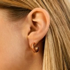 Estella Bartlett New In Enamel CZ Hoops