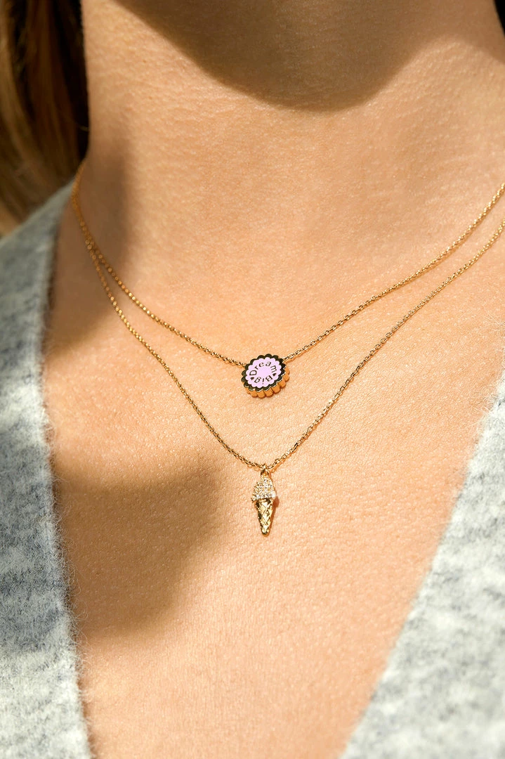 Estella Bartlett Pave Ice Cream Pendant New In 2 Estella Bartlett Pave Ice Cream Pendant New In