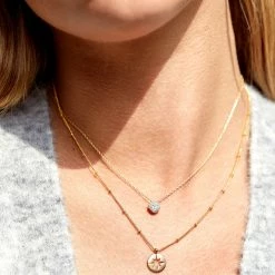 Estella Bartlett New In Pave Cushion Pendant