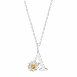 Estella Bartlett Wildflower Initial Pendant