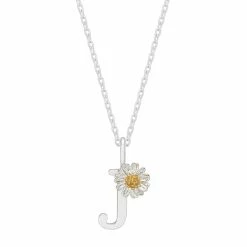 Estella Bartlett Wildflower Initial Pendant New In
