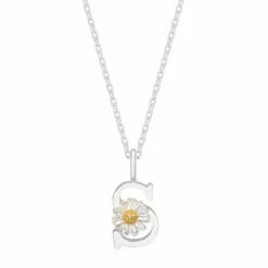 Estella Bartlett Wildflower Initial Pendant